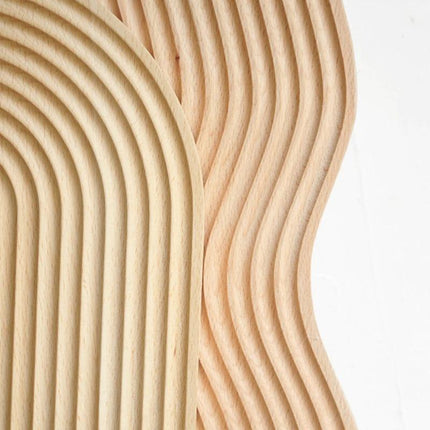 Lumi Natural Beech Wood Serving Board | Cheese Platter | Charcuterie and Baguette Tray | Elegant Kitchen Display | Easy to Clean | Gift for Entertainers | Multiple Shapes & Sizes Available