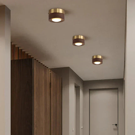 Walnut Wood LED Ceiling Light | Warm Illumination | Sustainable Design | Elegant Craftsmanship | Natural Wood Grain | Energy Efficient