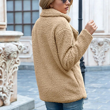 Theresa Korte Teddy Jacket | Short | Super Soft Cotton | Brown | Multiple Colors & Sizes | Cozy Winter Wear