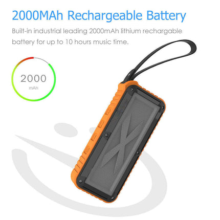 S30 Wireless Bluetooth Speaker | 10 Hour Playtime | Built-In Mic | i-Bass Audio Enhancement | Waterproof IPX5 | 2000mAh Battery | 2x5W Stereo Sound | Portable with Aux Compatibility | Durable Rubberized Design
