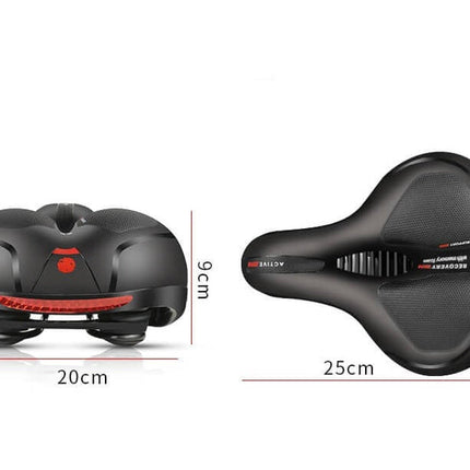 CloudComfort Pro | Ergonomic Shock-Absorbing Bicycle Saddle | Built-In Lighting | Breathable & Weatherproof | Pain-Free Cycling Comfort | Soft Pressure-Relief Design
