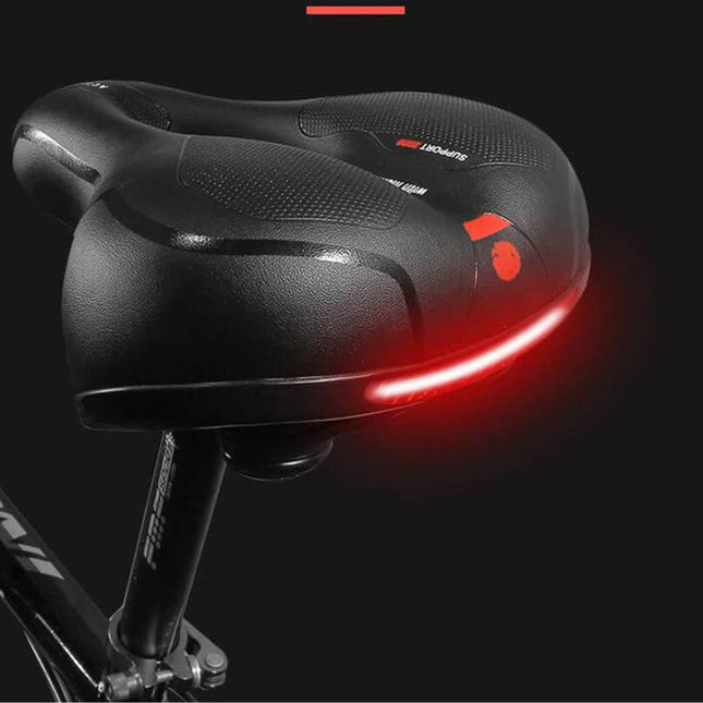 CloudComfort Pro | Ergonomic Shock-Absorbing Bicycle Saddle | Built-In Lighting | Breathable & Weatherproof | Pain-Free Cycling Comfort | Soft Pressure-Relief Design