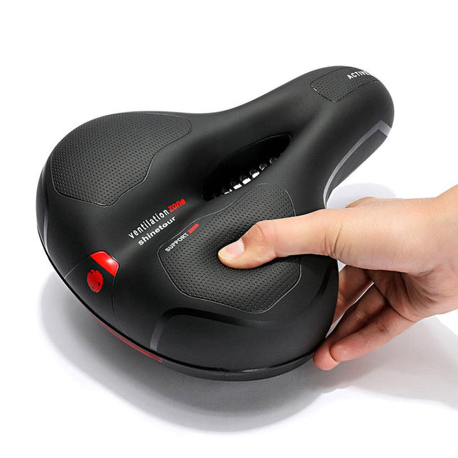 CloudComfort Pro | Ergonomic Shock-Absorbing Bicycle Saddle | Built-In Lighting | Breathable & Weatherproof | Pain-Free Cycling Comfort | Soft Pressure-Relief Design